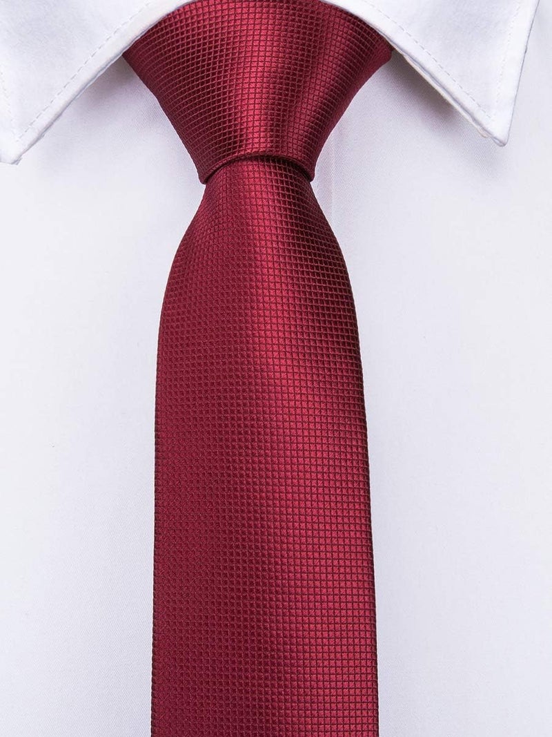 Dubulle Ties for Boys Self Tie Silk Paisely Striped Kids Necktie and Pocket Square Set for Age 8-11 - Image 4